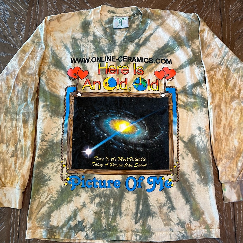 Online-Ceramics “Here is an old old picture of me” Long Sleeve Tee - Hand Dyed